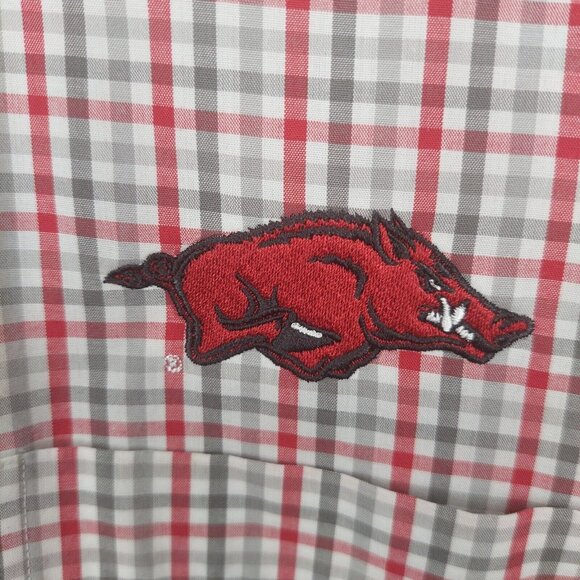 Cutter & Buck Button Up Shirt Men's Size Small Arkansas Razorback Sports - Picture 4 of 9